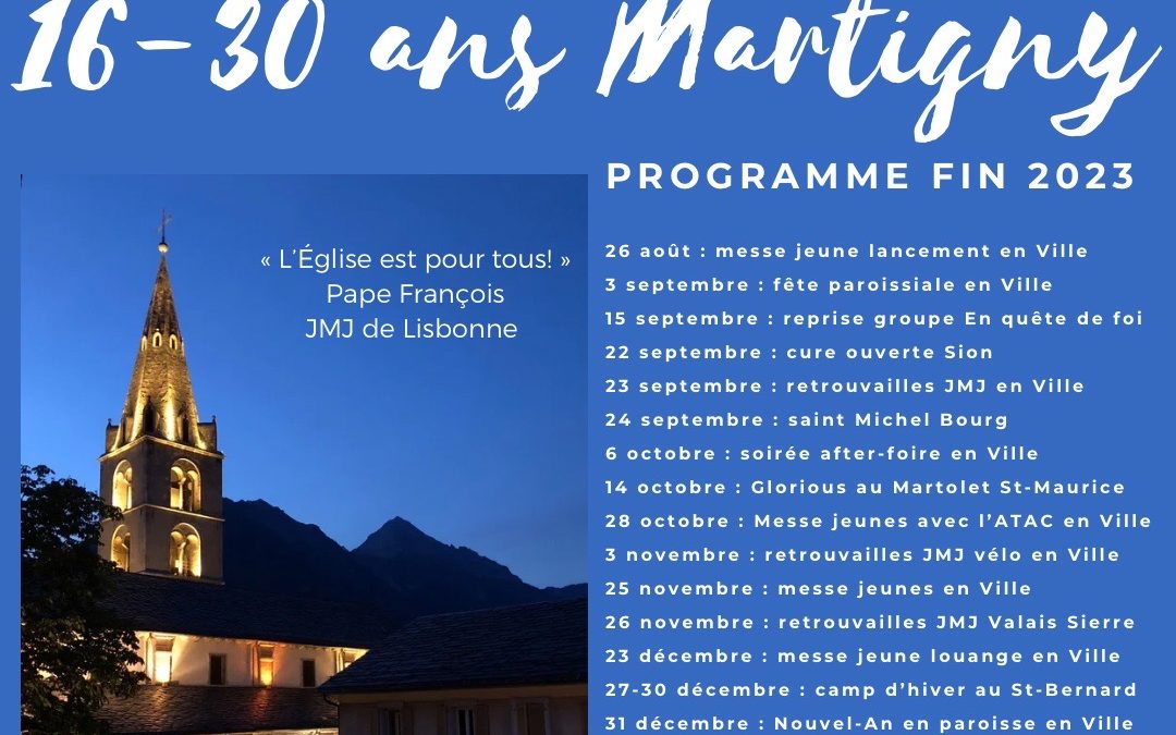 Agenda 16-30 ans Martigny